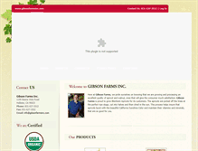 Tablet Screenshot of gibsonfarmsinc.com